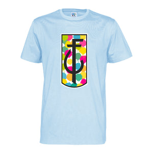 Faijaclub T-paita | taivaansininen | värillisellä logolla