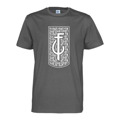 Faijaclub T-paita | harmaa | raidallisella logolla
