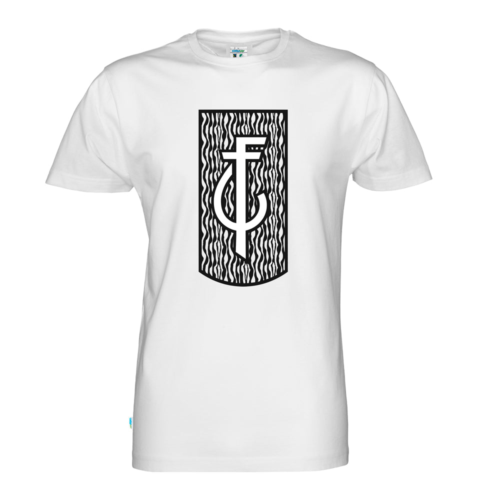 Faijaclub T-paita | valkoinen | raidallisella logolla