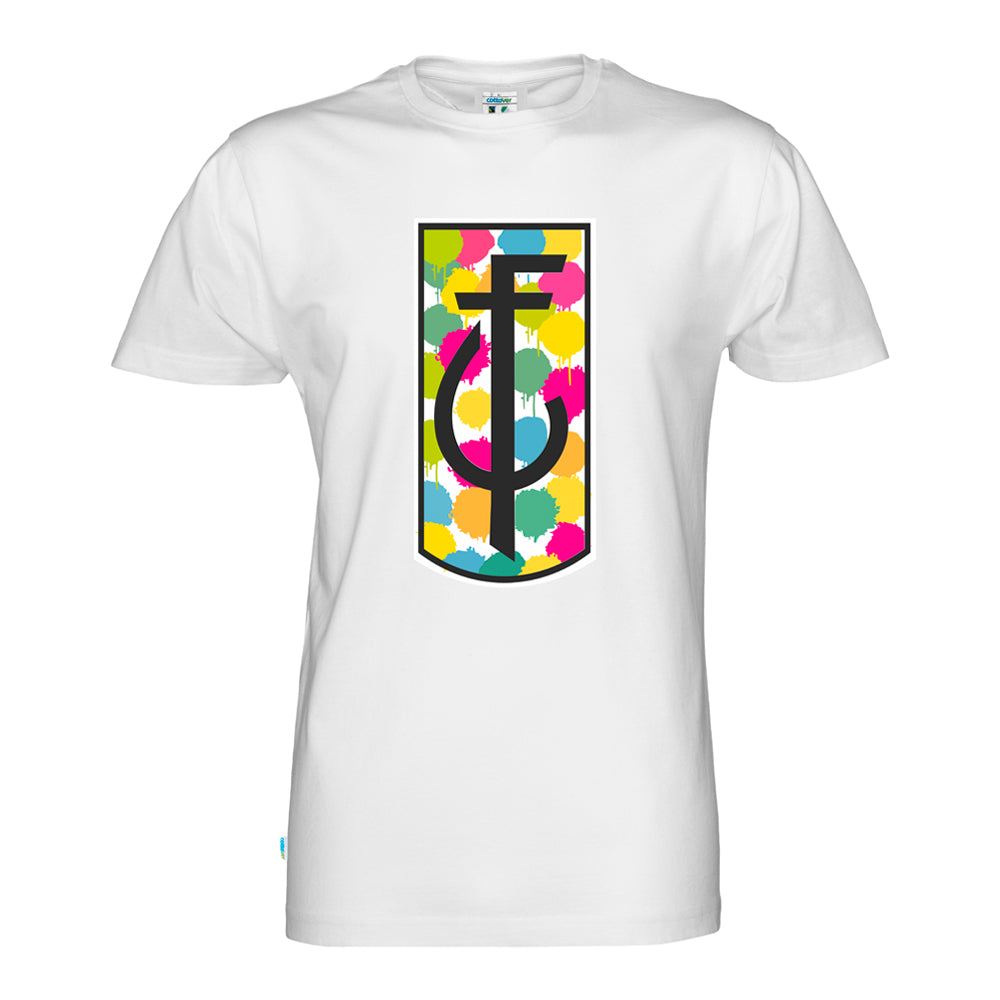 Faijaclub T-paita | valkoinen | värillisellä logolla
